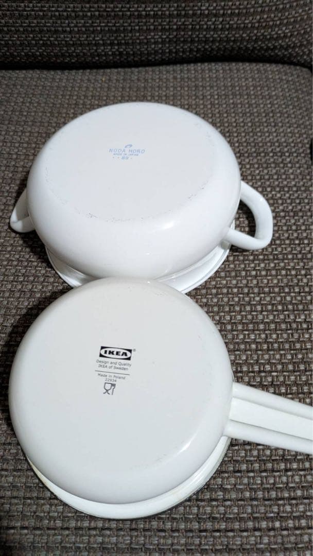 IKEA ホワイト セラミック やかん・鍋セット　値下げします。