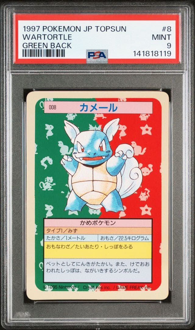 PSA9 トップサン カメール 裏緑