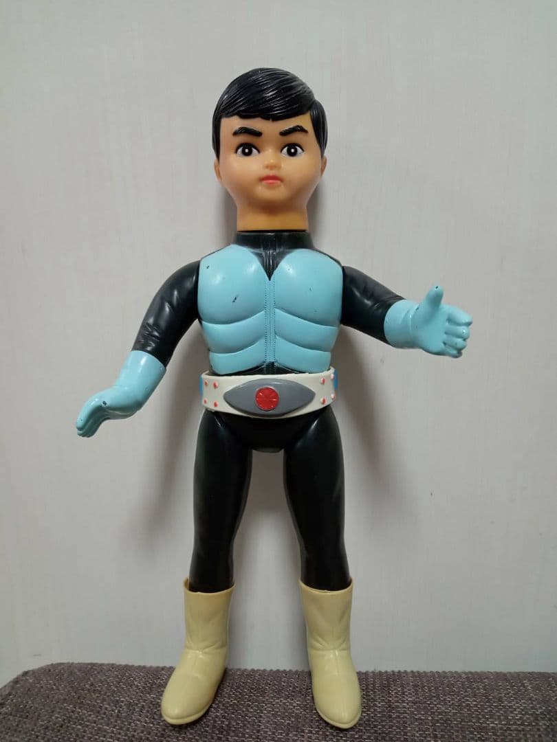 旧バンダイ 仮面ライダー2号 面取れ スタンダード ソフビ 中期 おたふく