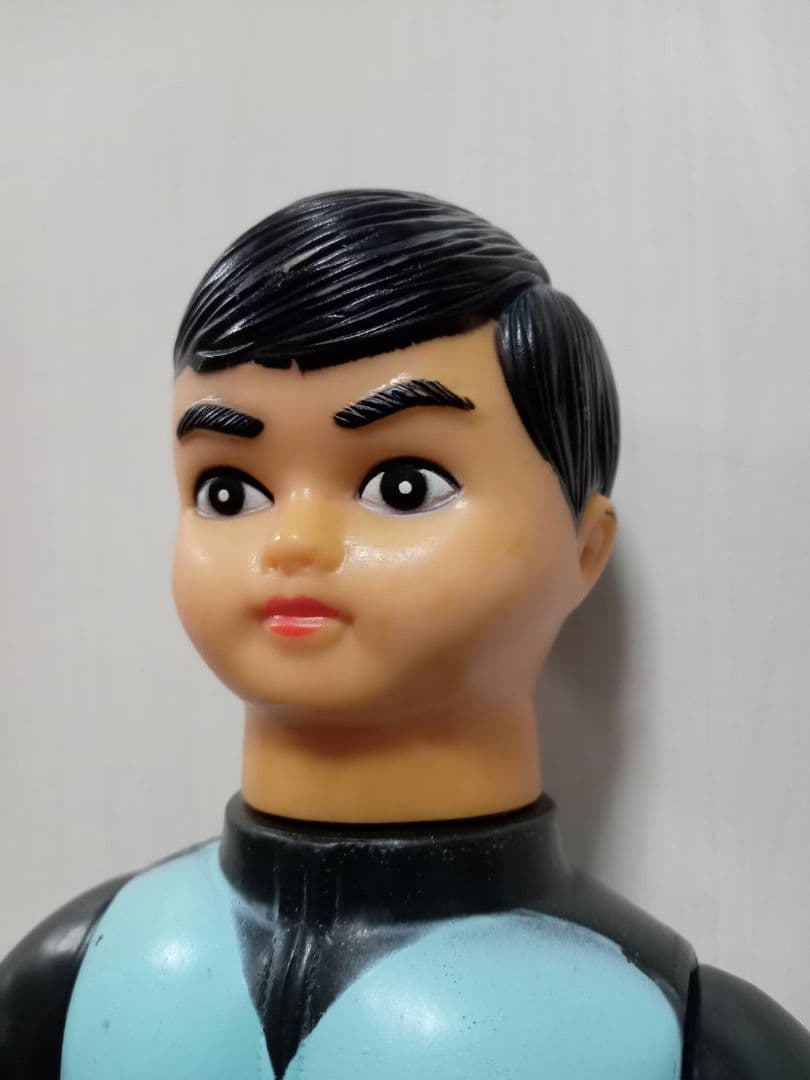 旧バンダイ 仮面ライダー2号 面取れ スタンダード ソフビ 中期 おたふく
