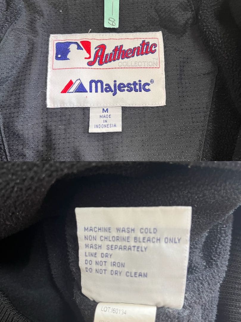 Majestic × CWS.ホワイトソックス フリース裏地 古着 スタジャン