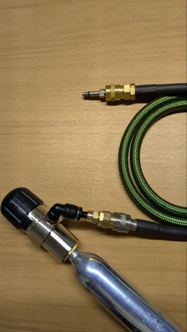 HPAホース　外部ソース　Co2　ワンタッチコネクタ　マルイマガジンアダプター