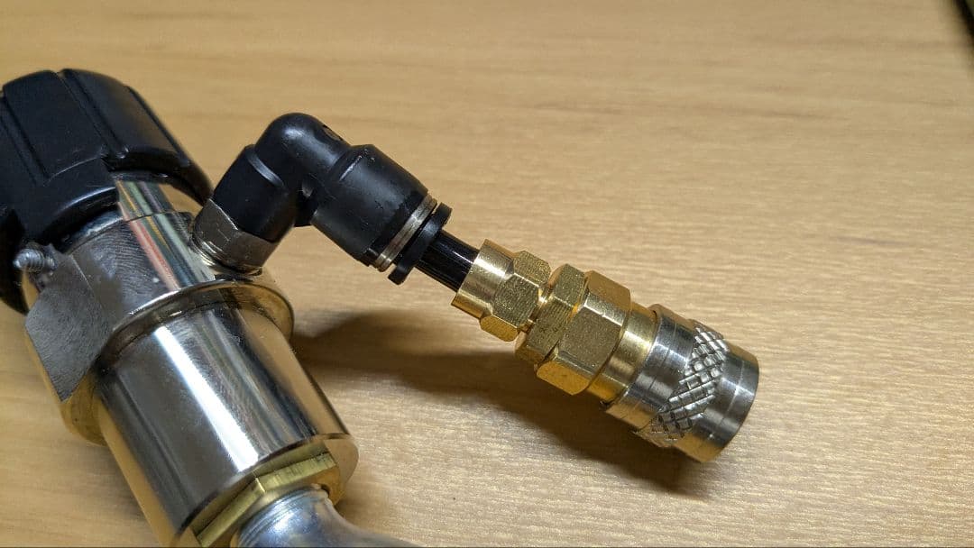 HPAホース　外部ソース　Co2　ワンタッチコネクタ　マルイマガジンアダプター
