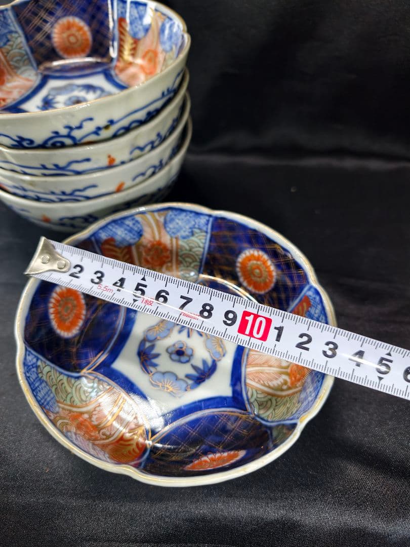 古伊万里 金彩色絵深皿 手描き 明治骨董 旧家蔵出美品 アンティーク 古美術