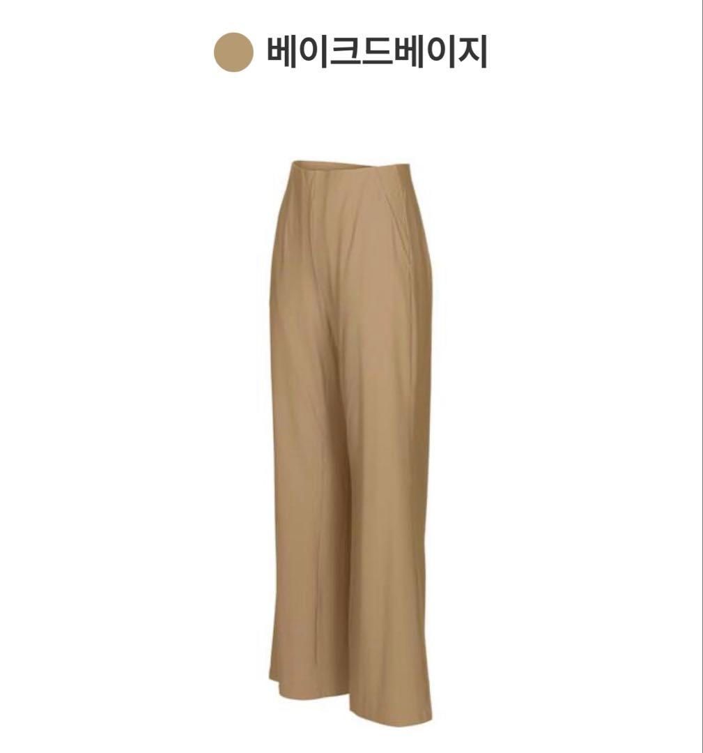 【新品/M】andar(アンダール) 冷感 ハイウエスト パンツ ベージュ