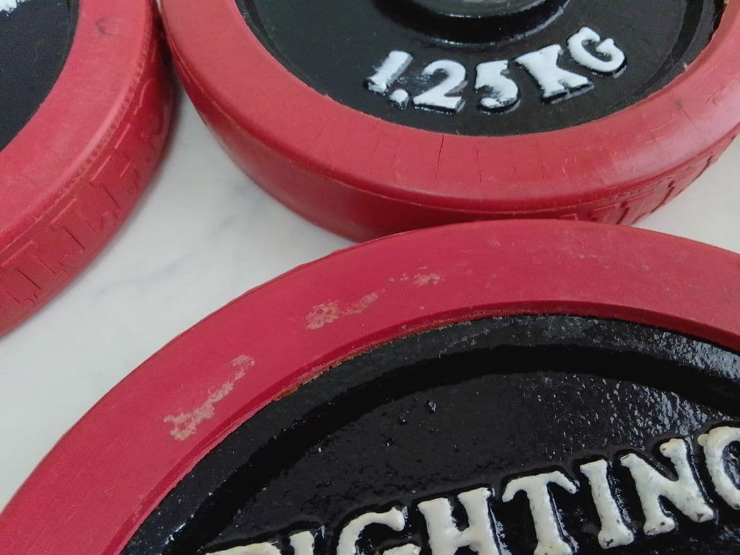 ファイティングロード ラバー付 ダンベル 合計約20kg 28mm 1.25 ③