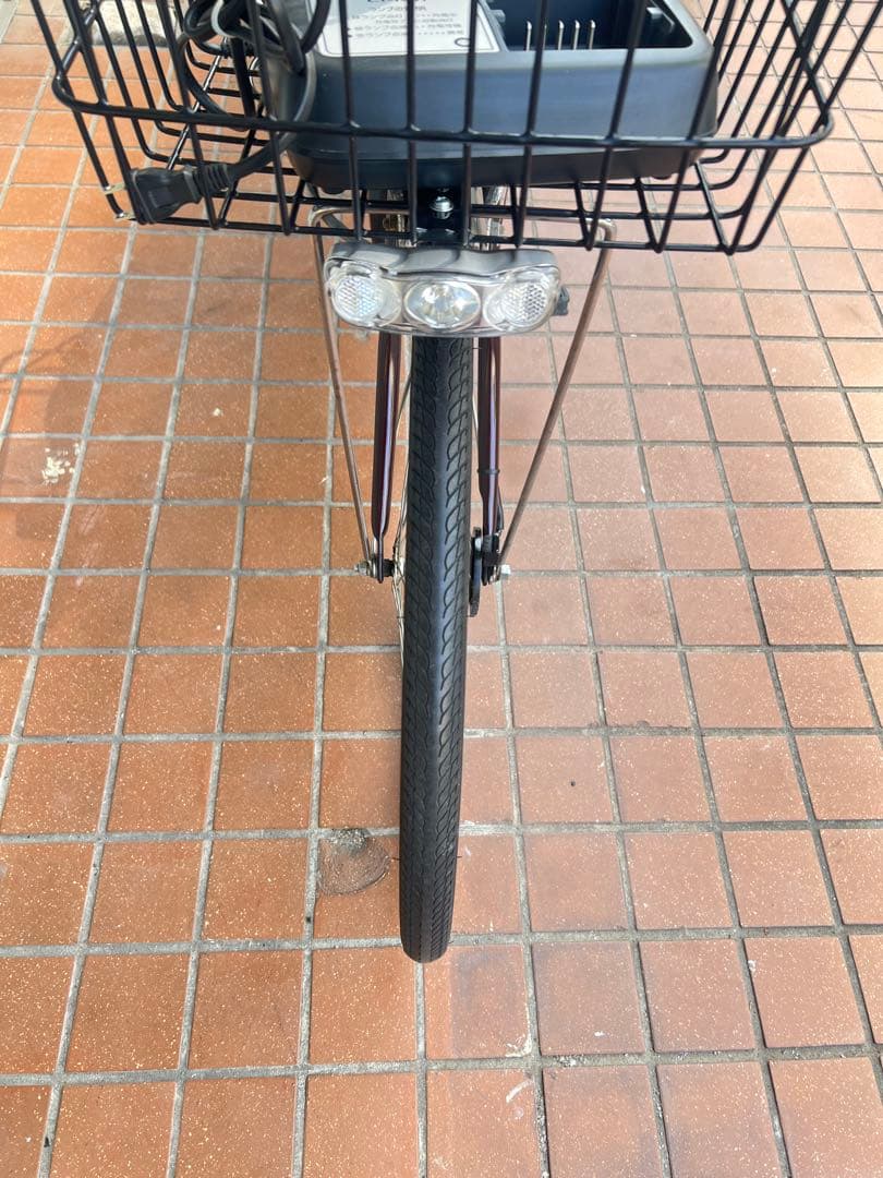 関西限定ヤマハ電動アシスト自転車タイヤ26インチバッテリー 8.7Ah ブラウン