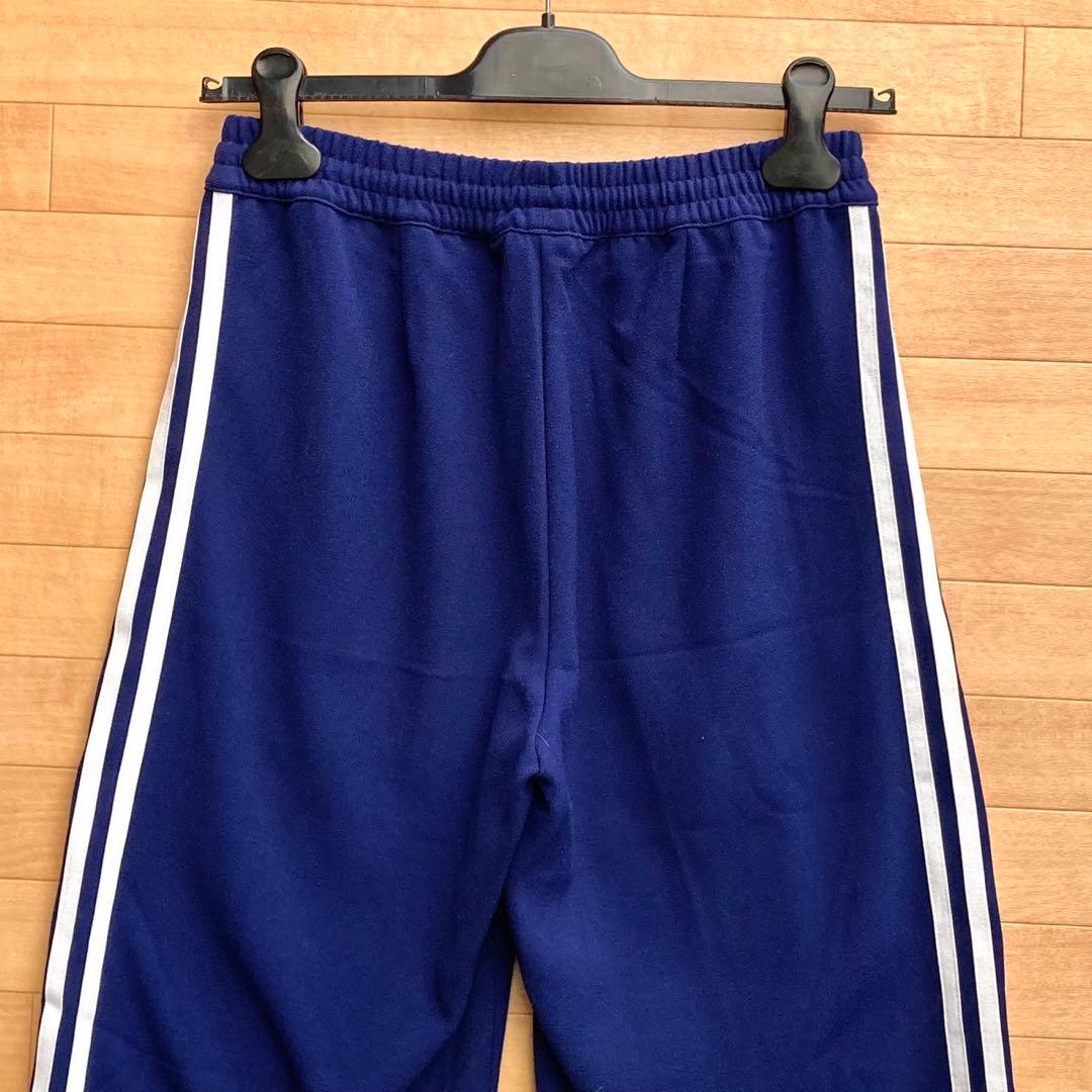 L アディダスオリジナルス 紺 トラックパンツ ジャージパンツ ワイドパンツ
