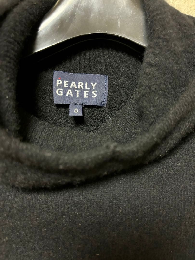 【美品】PEARLY GATES ブラック セーター サイズ0（Sサイズ)ゴルフ