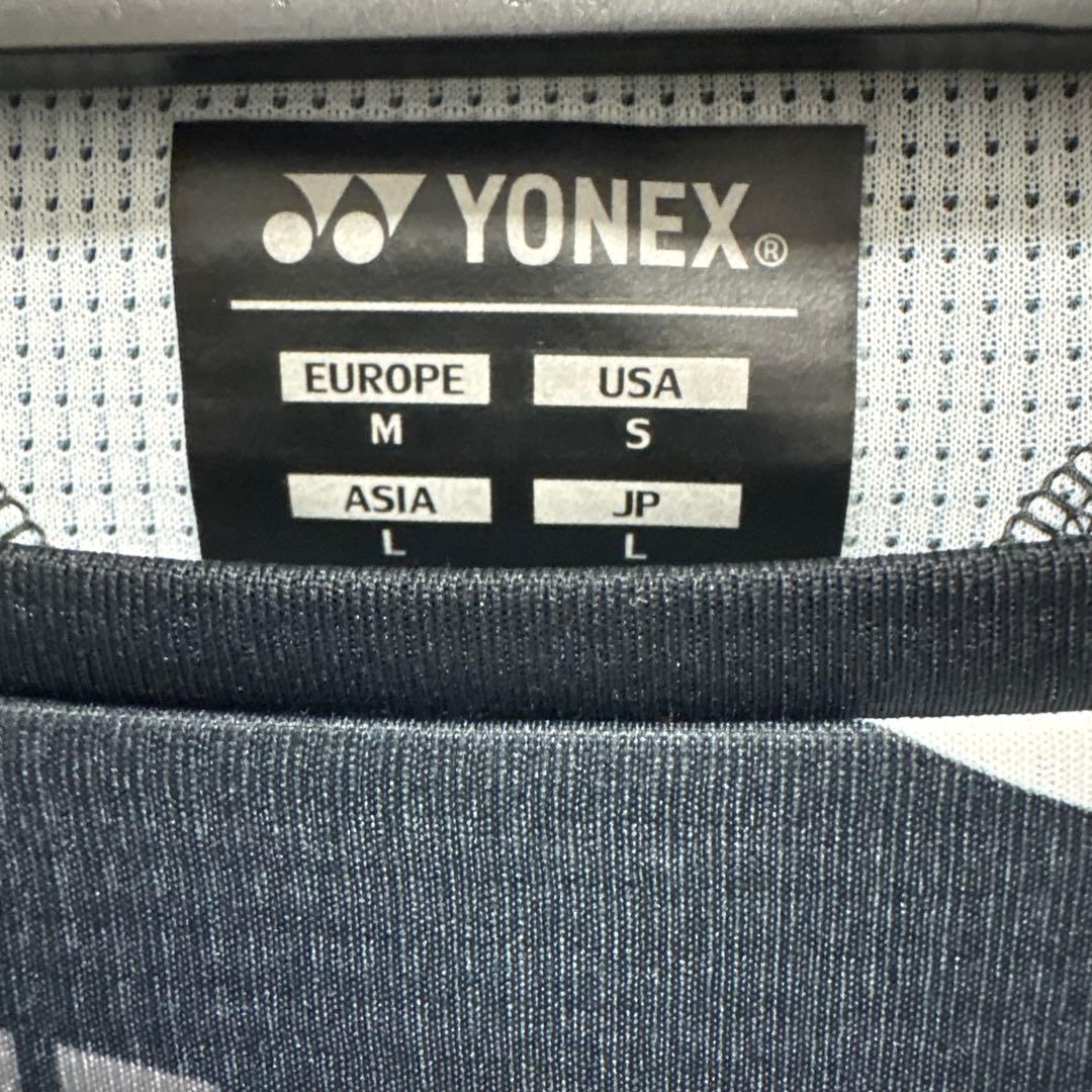 YONEX バドミントン テニス ゲームシャツ L 幾何学模様