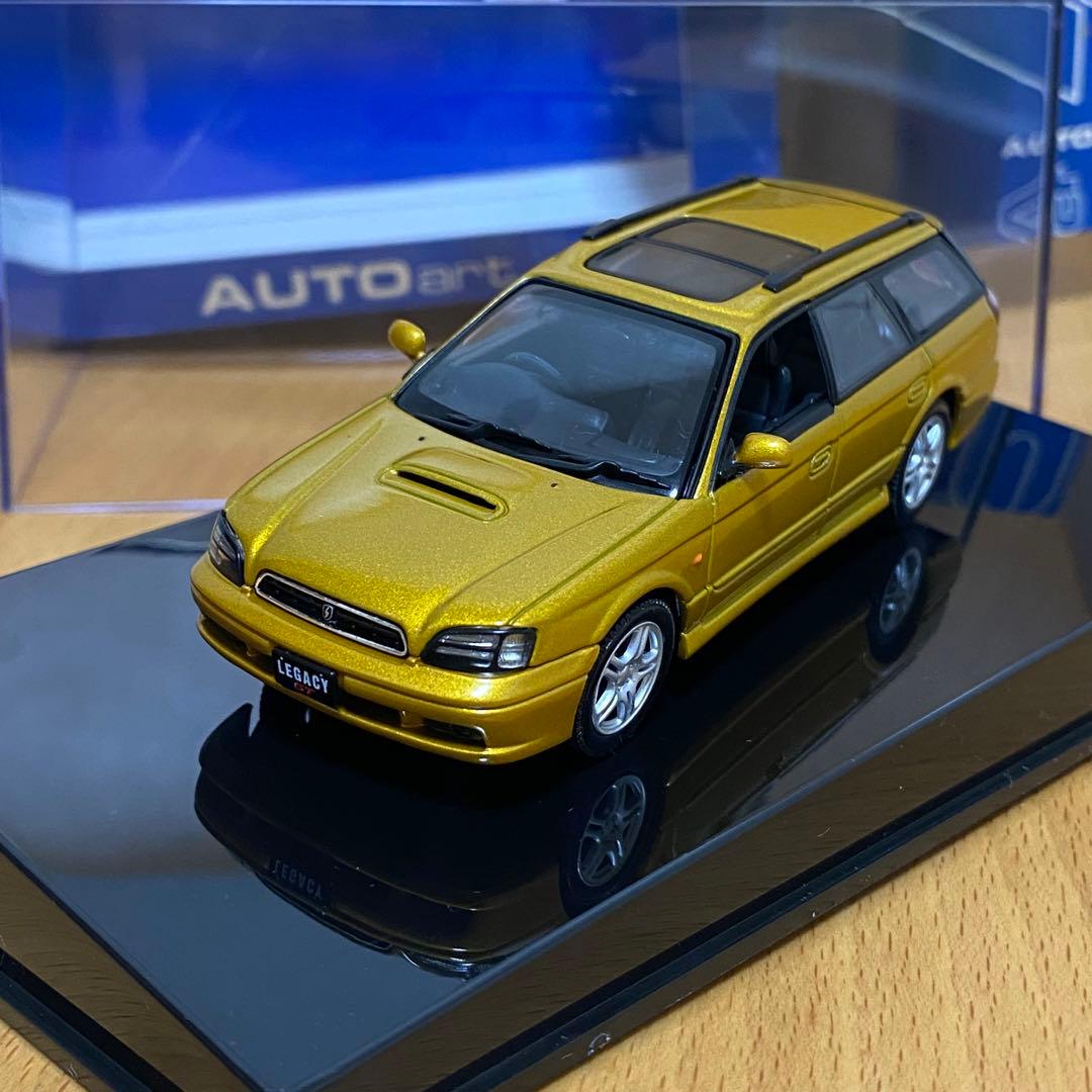 AUTOART 1/43 レガシィBH ツーリングワゴン　GTB 99 ゴールド