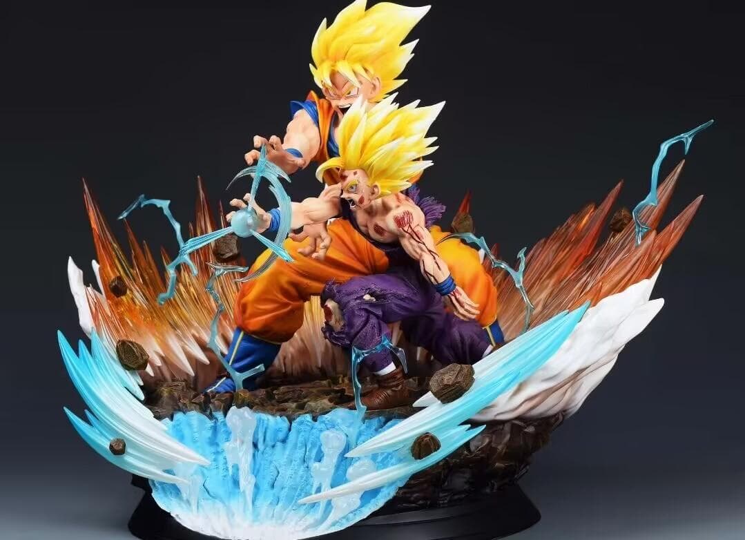 ドラゴンボール　孫悟空　親子　かめはめ波　ガレージキット　フィギュア