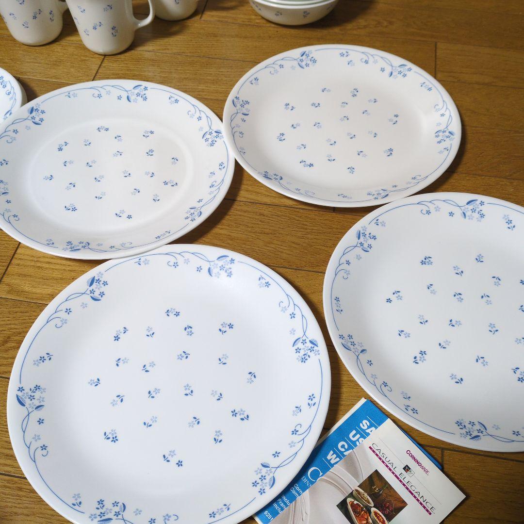 CORELLE・コレール★プロバンシャルブルー★大皿 中皿 カップ16点セット