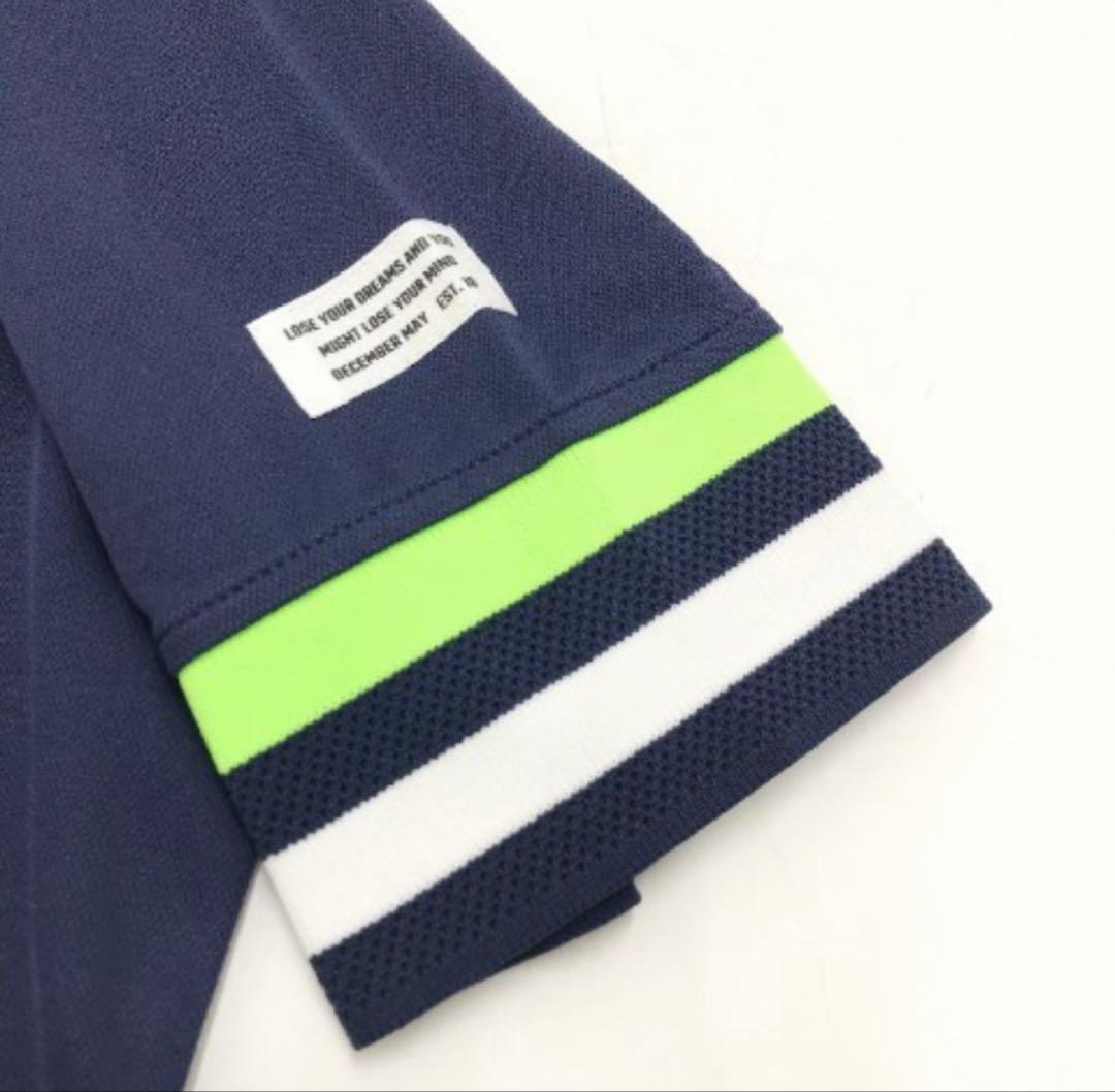 DECEMBERMAY ディセンバーメイハイネック 半袖TシャツネイビーサイズS