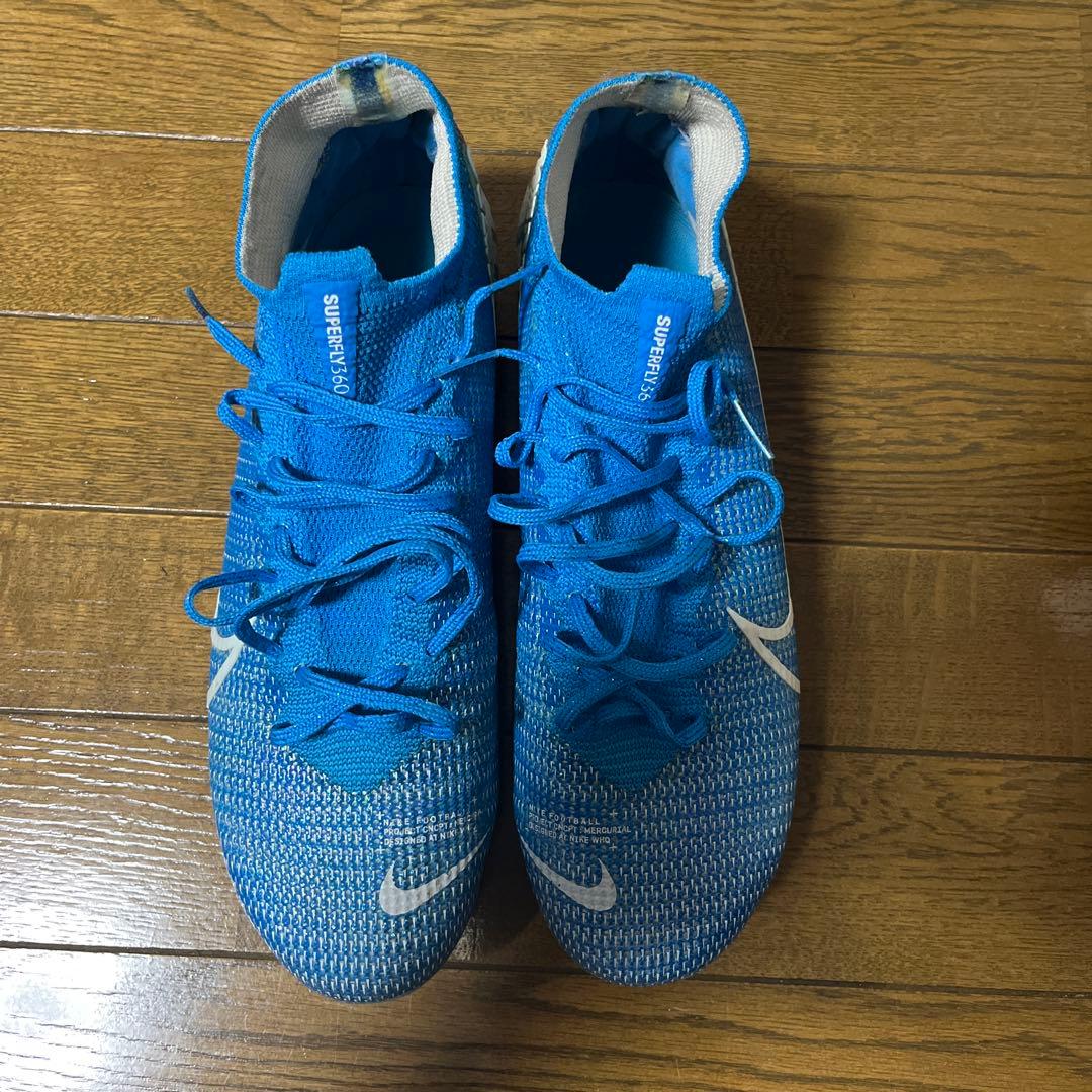 Nike Mercurial 青 ハイカット サッカーシューズ