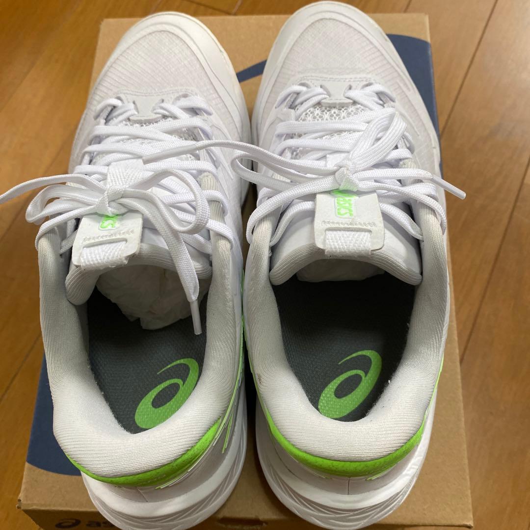 asics アンプレ アルス ロー 2 ホワイト×イエローグリーン24.5cm