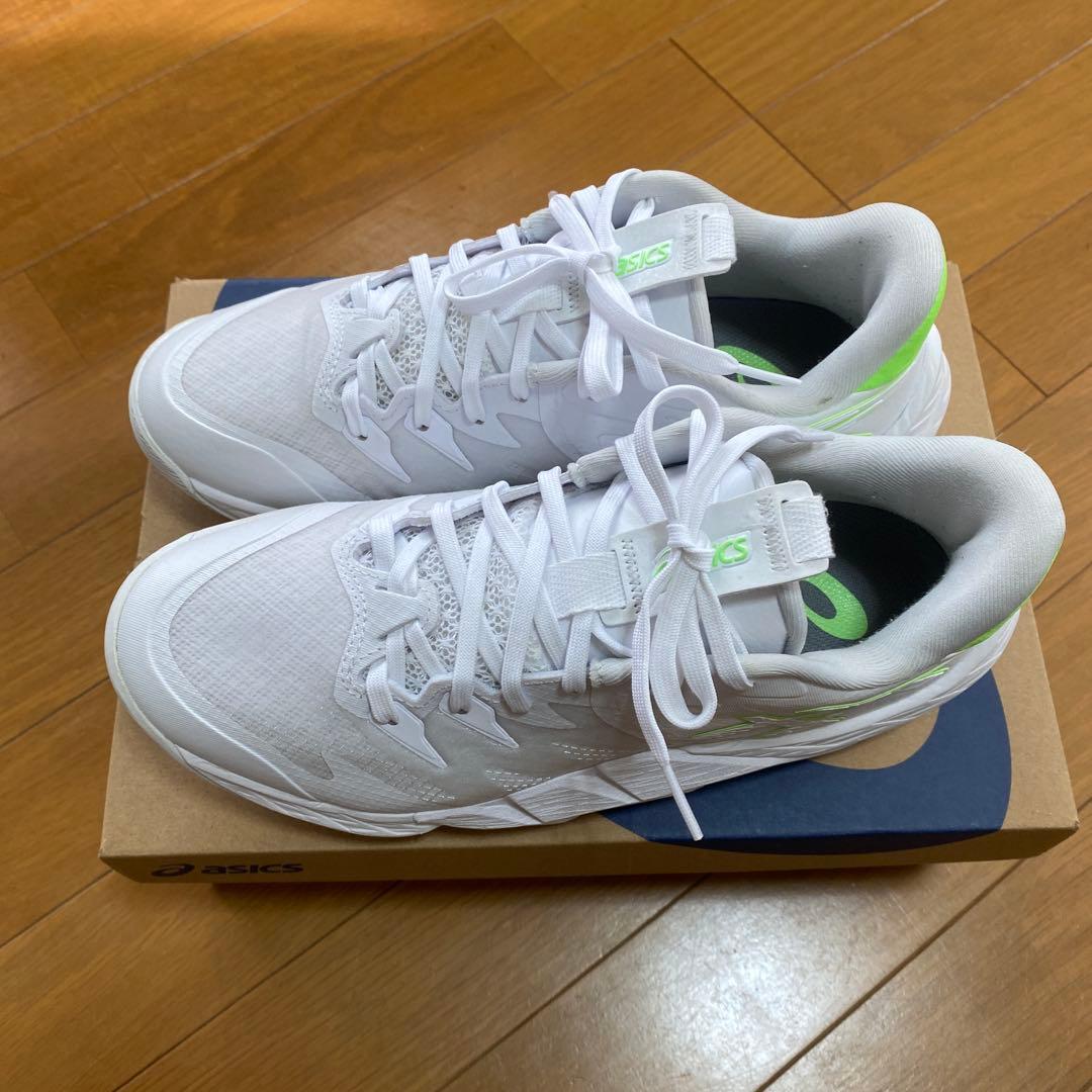 asics アンプレ アルス ロー 2 ホワイト×イエローグリーン24.5cm