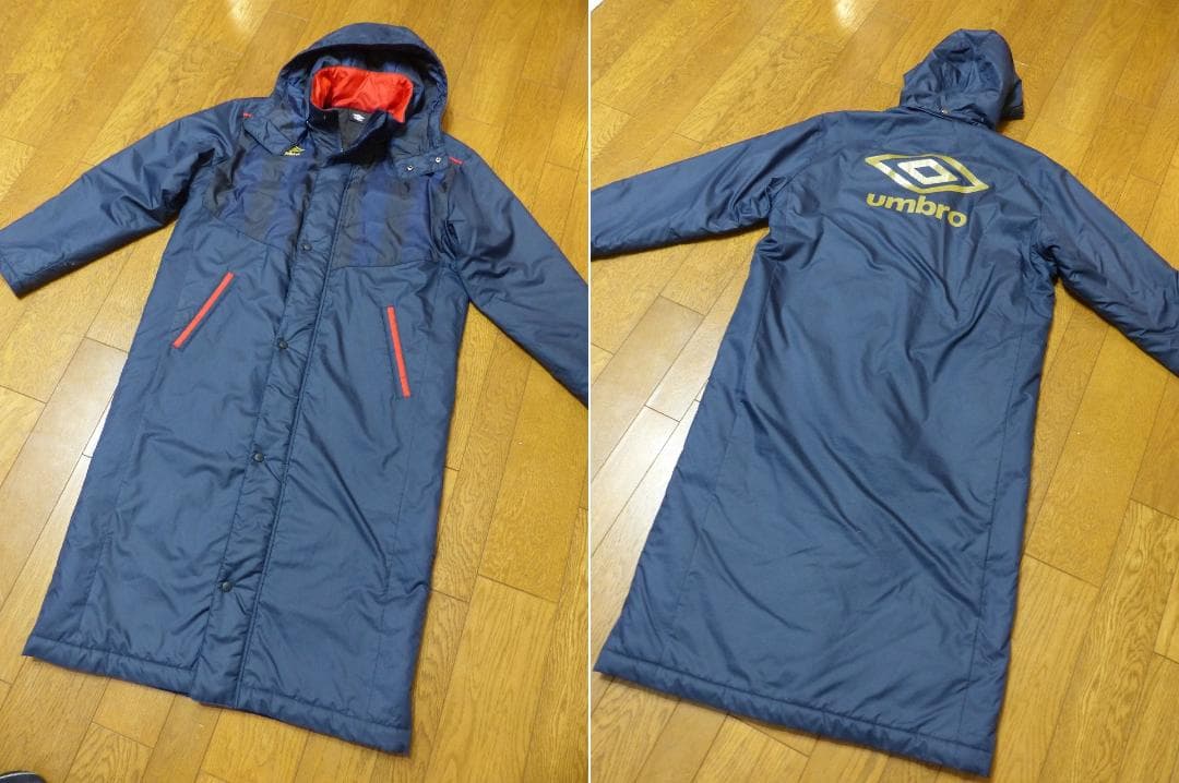 送料込 美品★UMBRO UCA1640 ベンチコート M(170㎝/M-L)