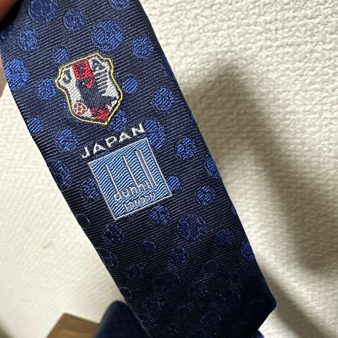 dunhill　ダンヒル　2014年JFA サッカー日本代表　ネクタイ　ブルー