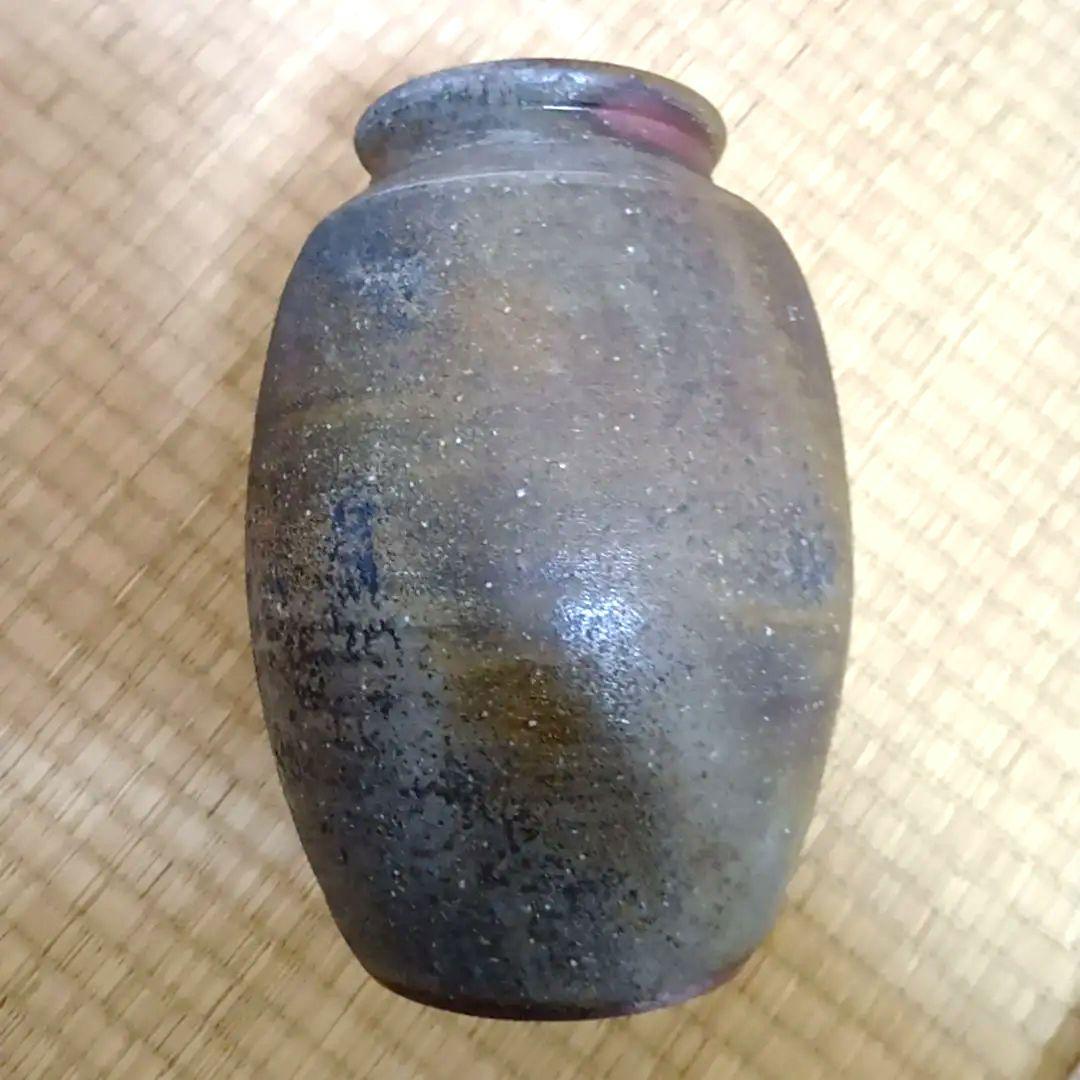 骨董品　備前焼　陶器製　花瓶　花器　陶器　花入　インテリア　極美品　古美術