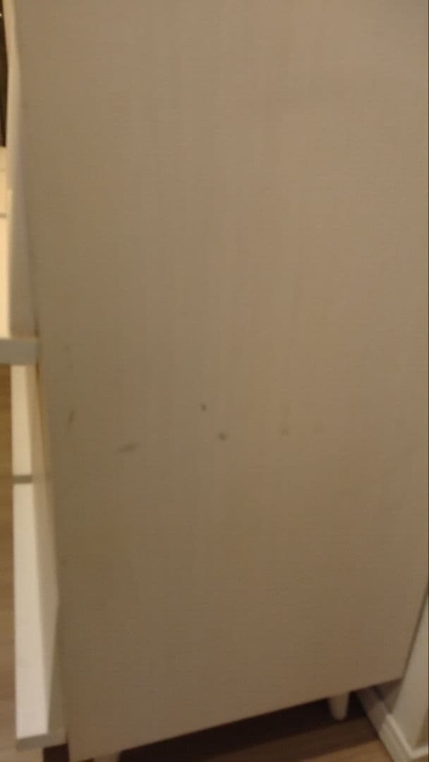 ホワイト 木製キャビネット 3扉