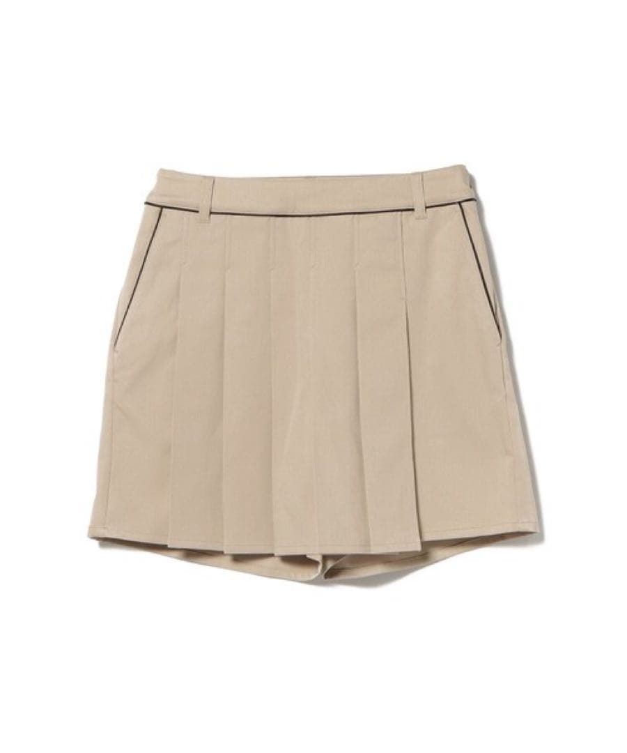 BEAMS GOLF ビームスゴルフ　プリーツ ラップキュロット　 S ベージュ