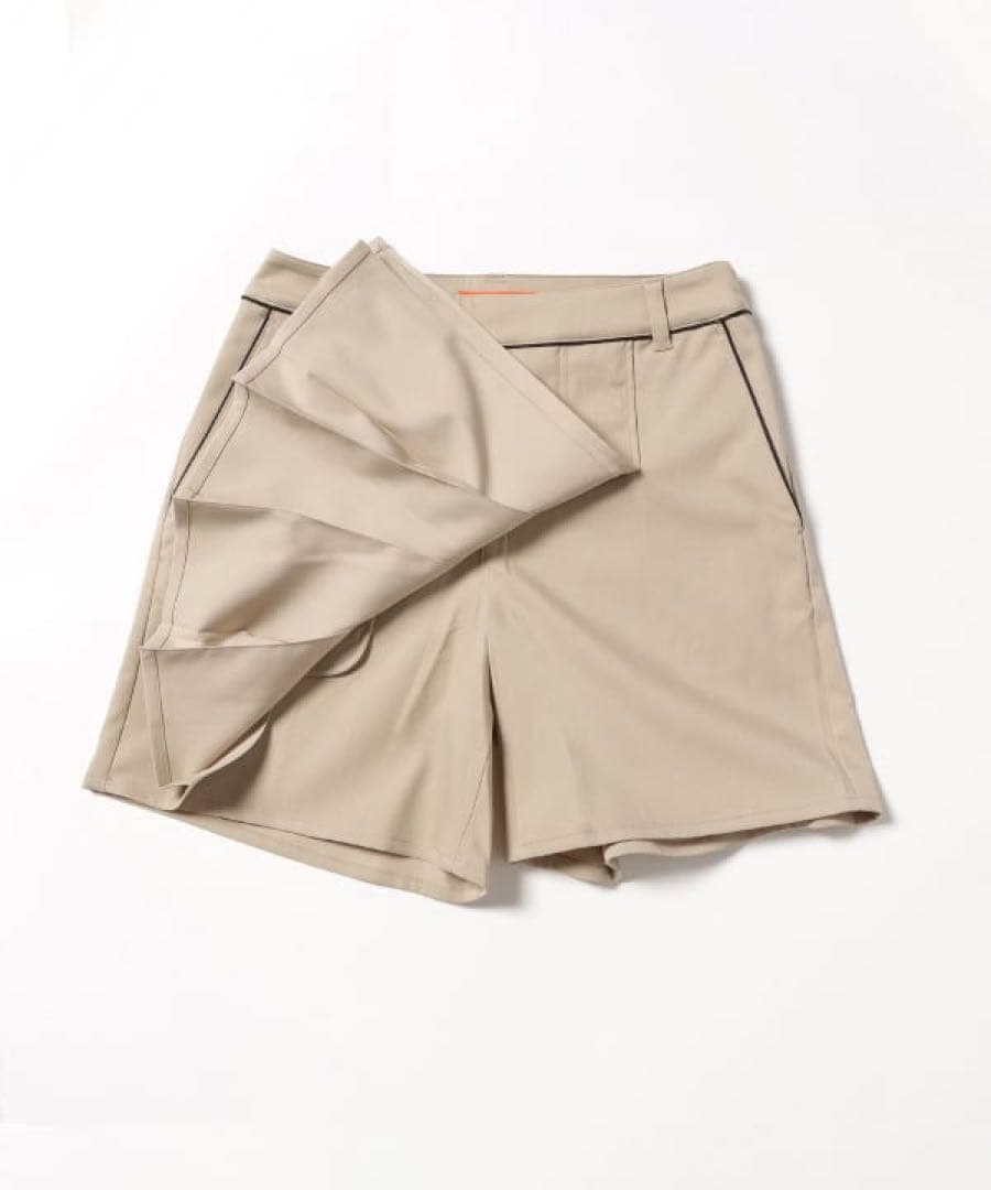 BEAMS GOLF ビームスゴルフ　プリーツ ラップキュロット　 S ベージュ