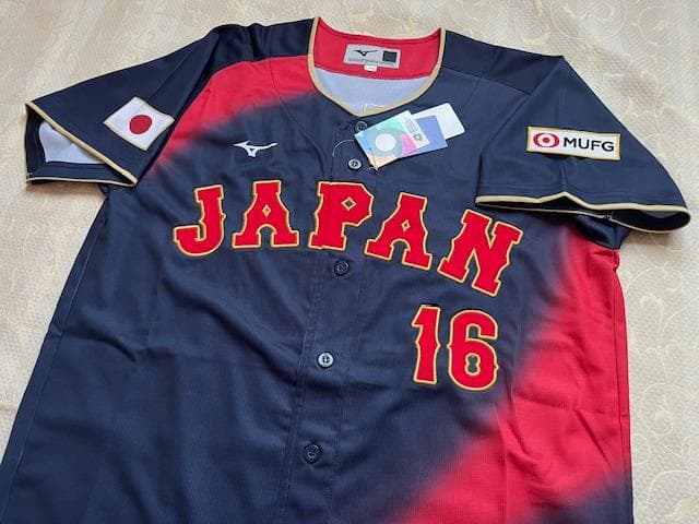 大谷翔平16WBC2026侍ジャパンレプリカロードジャージパッチ付限定品L