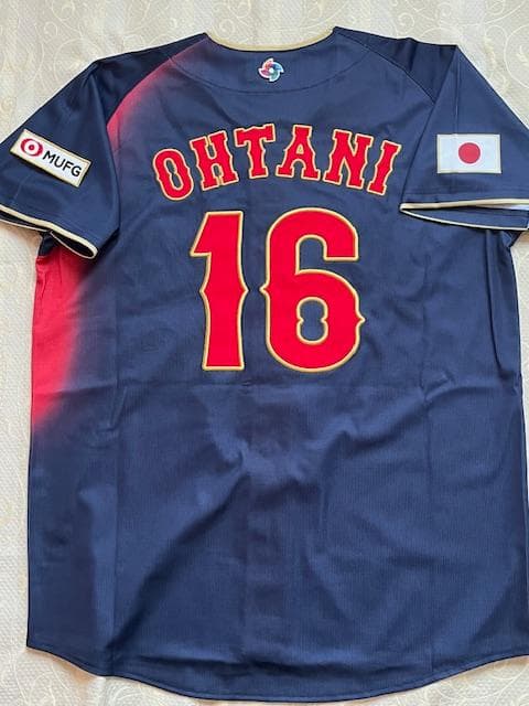 大谷翔平16WBC2026侍ジャパンレプリカロードジャージパッチ付限定品L