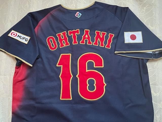 大谷翔平16WBC2026侍ジャパンレプリカロードジャージパッチ付限定品L