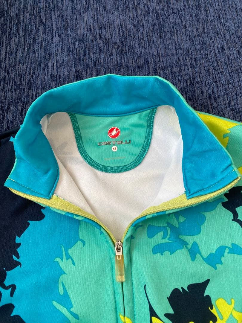 Castelli サイクルジャージ 青緑黒黄