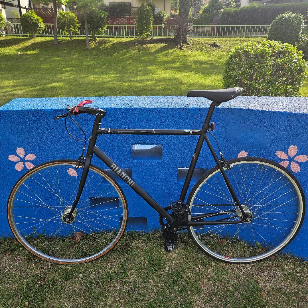 新品!! bianchi nero ビアンキ ネロ　ピスト　固定　綺麗め