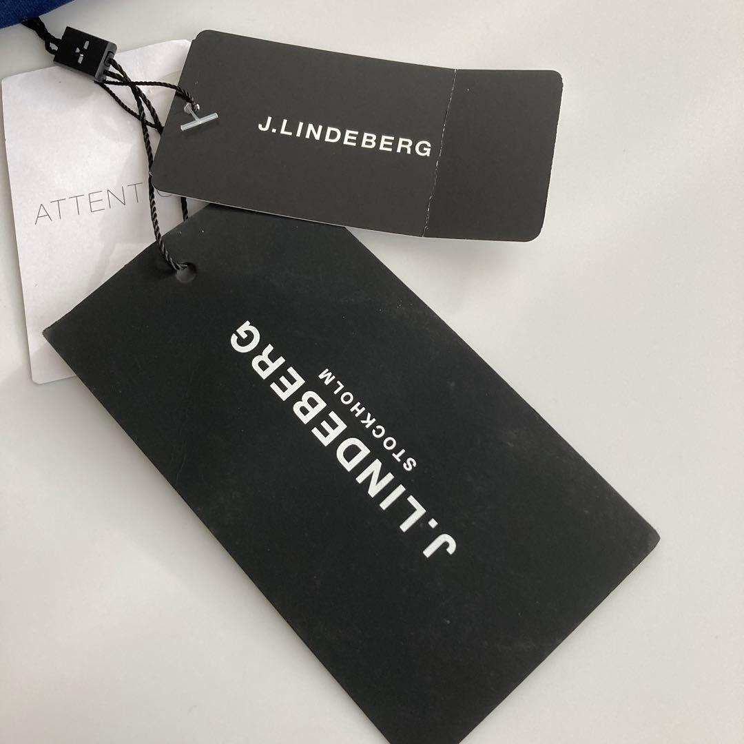 新品 J. LINDEBERG ゴルフメンズ帽子 ネイビーキャップ ロゴワッペン
