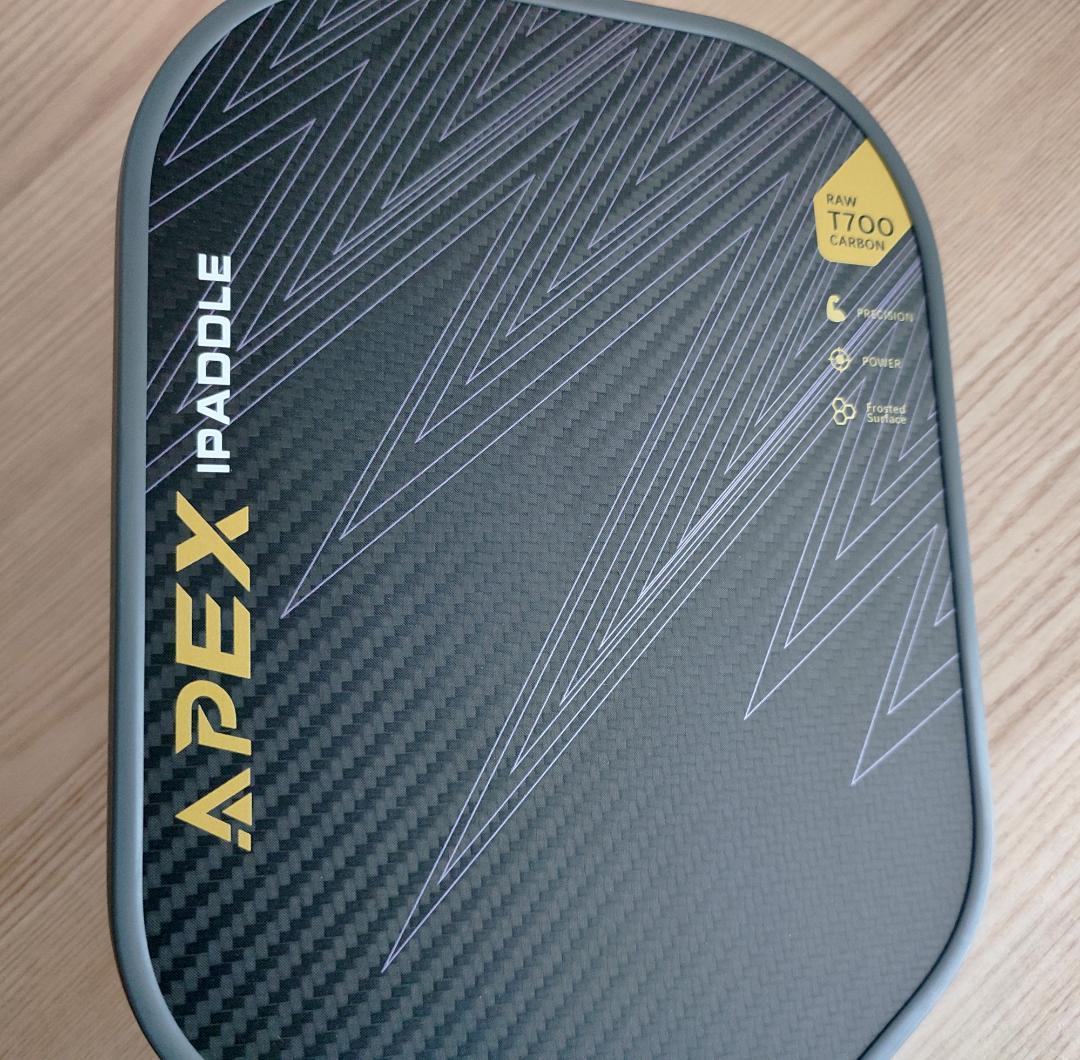 ピックルボール パドル T700カーボンファイバー APEX 黒 黄色 16mm