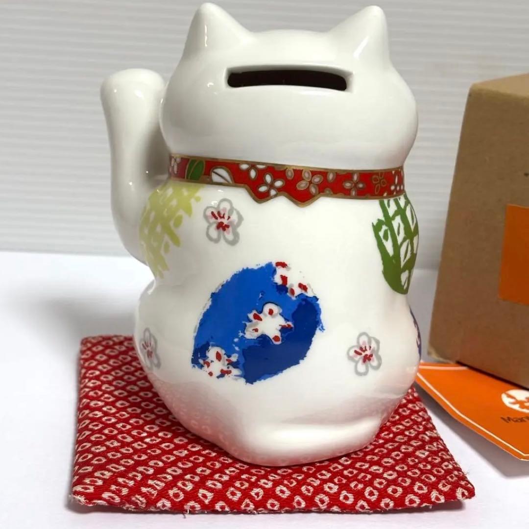【未使用】マンハッタナーズ　招き猫貯金箱「笑門」