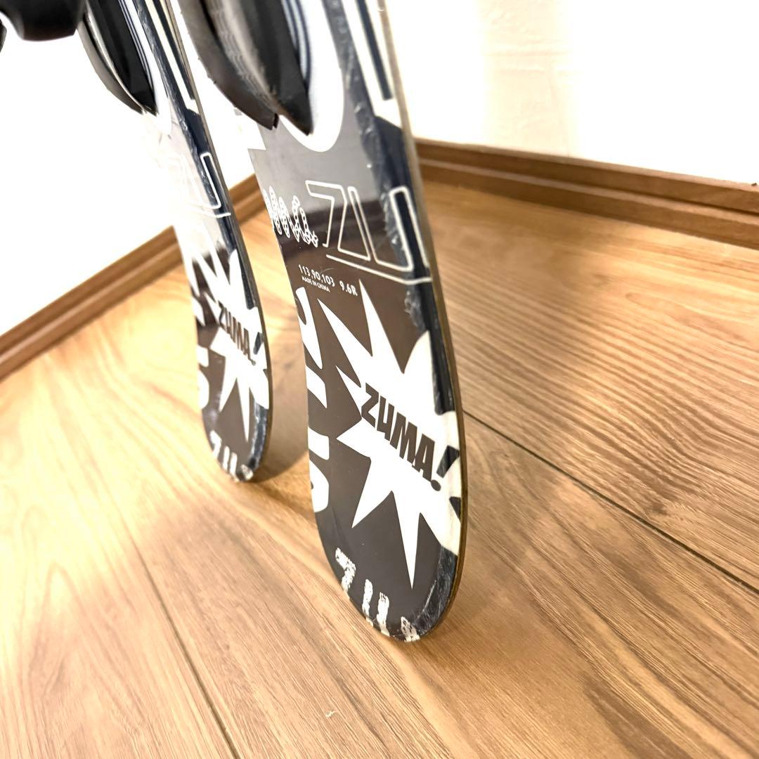 ZUMA ショートスキー 100cm ビンディング調整可 初心者OK