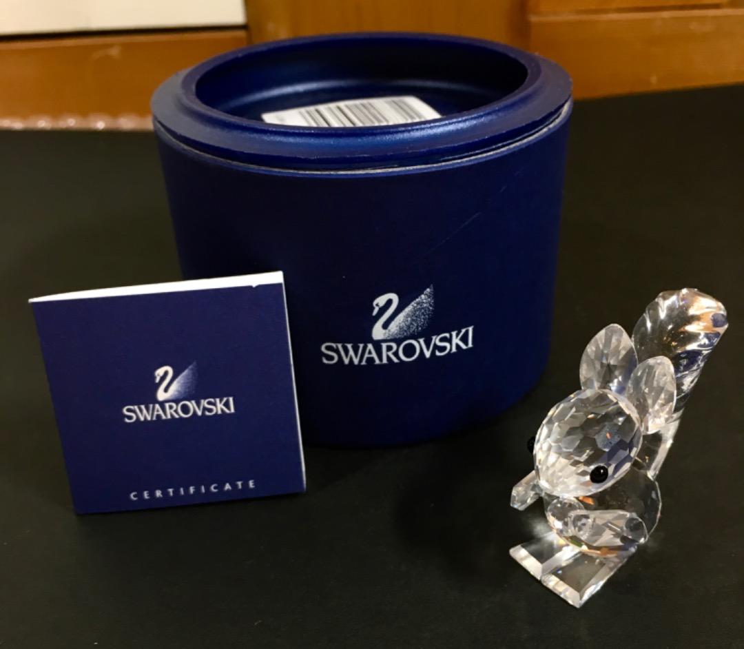 Swarovski スワロフスキー リス クリスタル フィギュリン 置物