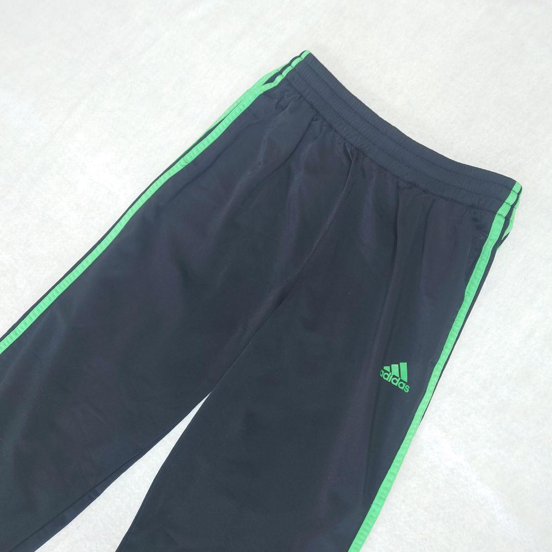 海外 adidas スリーライン ジャージパンツ ブラック/グリーン XL