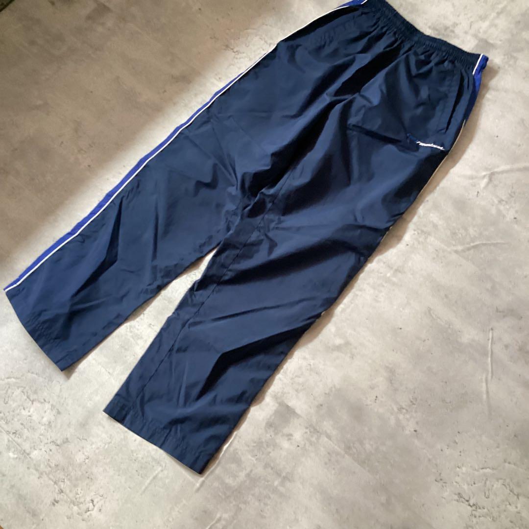 Reebok リーボック　ナイロンパンツ　ジャージパンツ　ネイビー