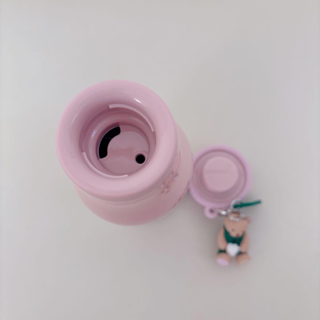 【新品.タグ付き】☆スターバックス☆リッドカバーベアチャーム付きステンレスボトル