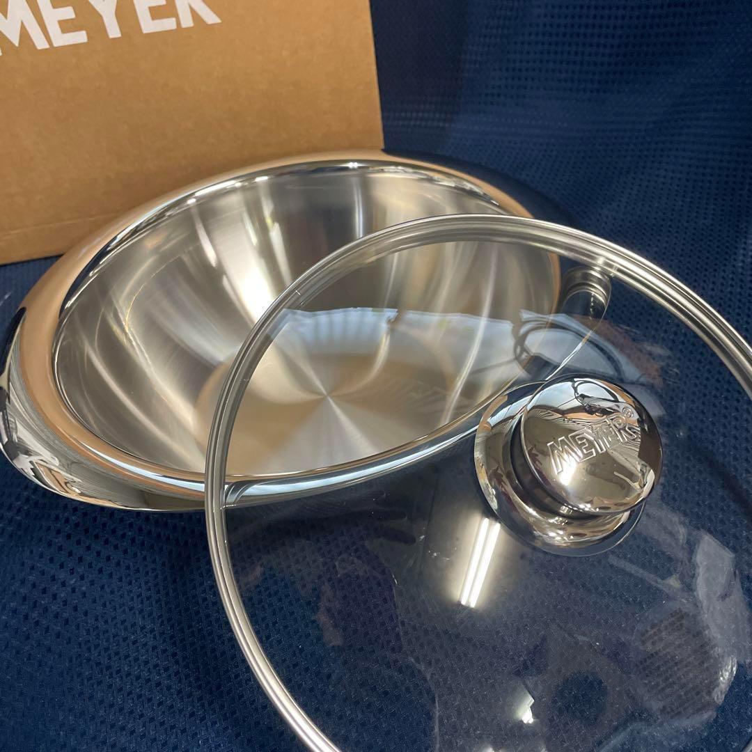 マイヤー　NEW PAN 22CM ガラス蓋付き