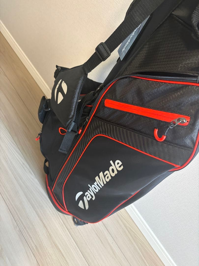 【定価24,000円】TaylorMade プロスタンドバッグ 黒/赤