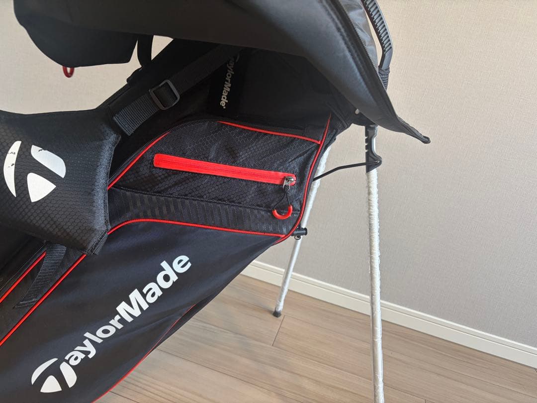 【定価24,000円】TaylorMade プロスタンドバッグ 黒/赤