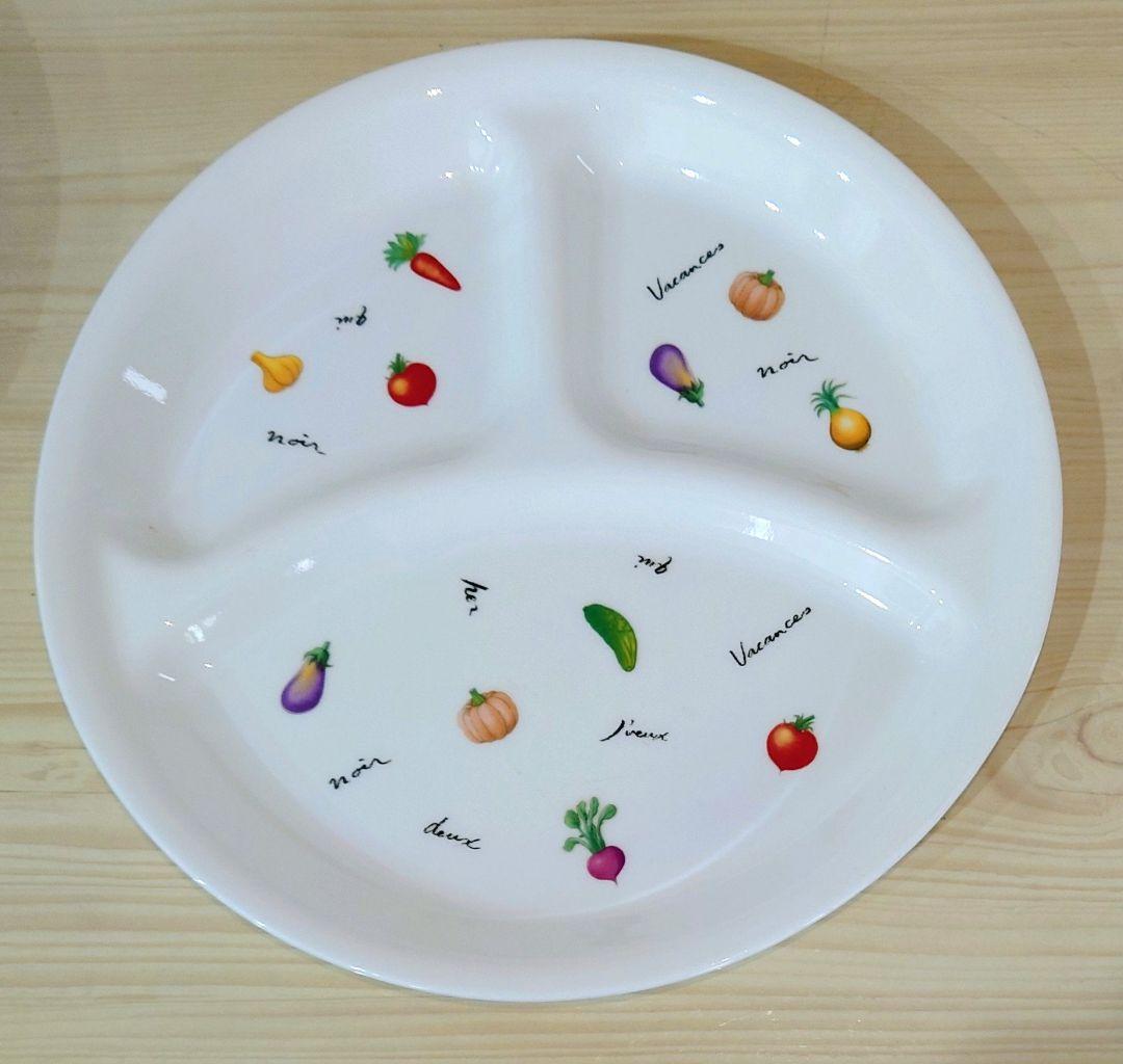コレール　ランチプレート　野菜柄　26cm　6枚