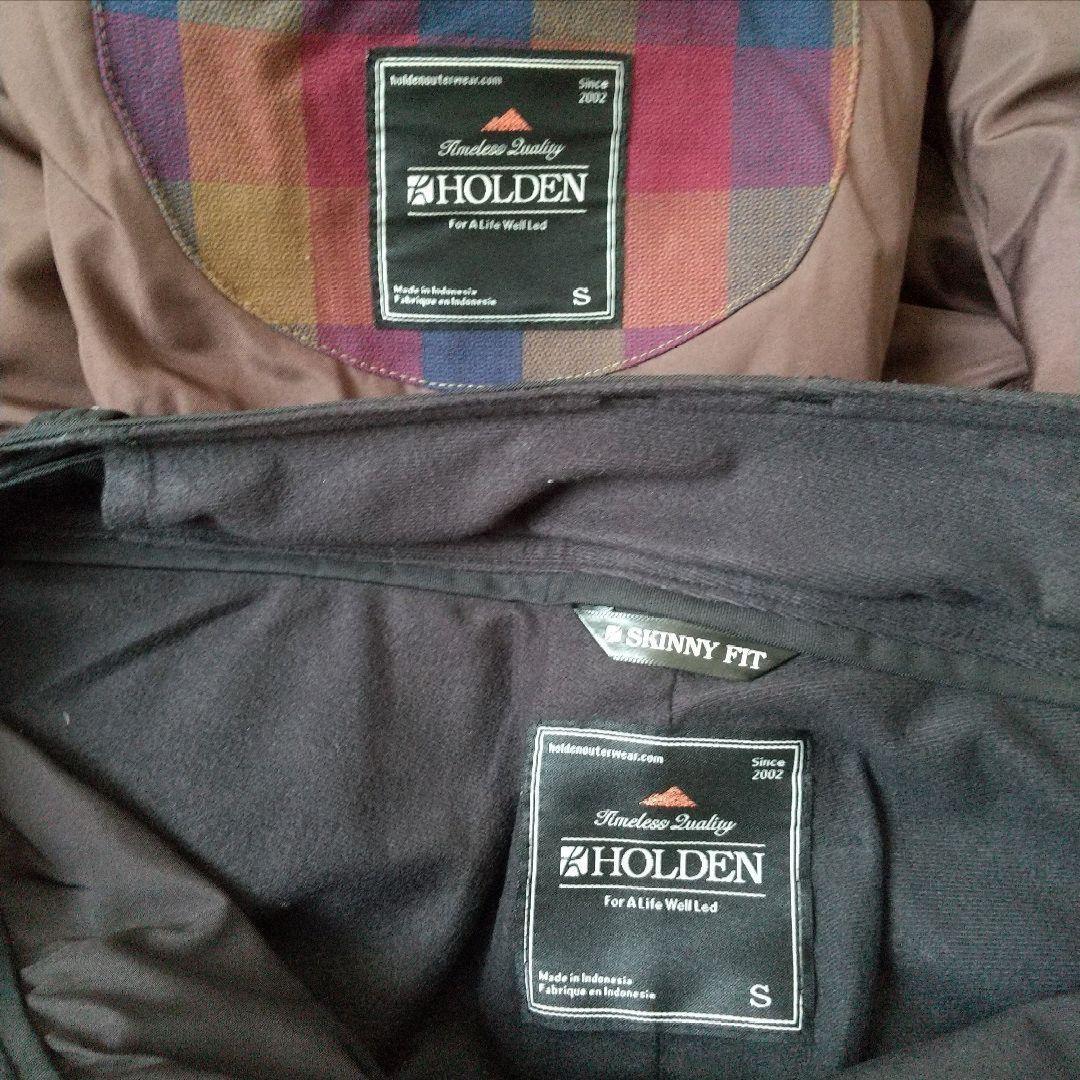 美品★HOLDEN(ホールデン) ウェア 上下セット Sサイズ チェック 黒色