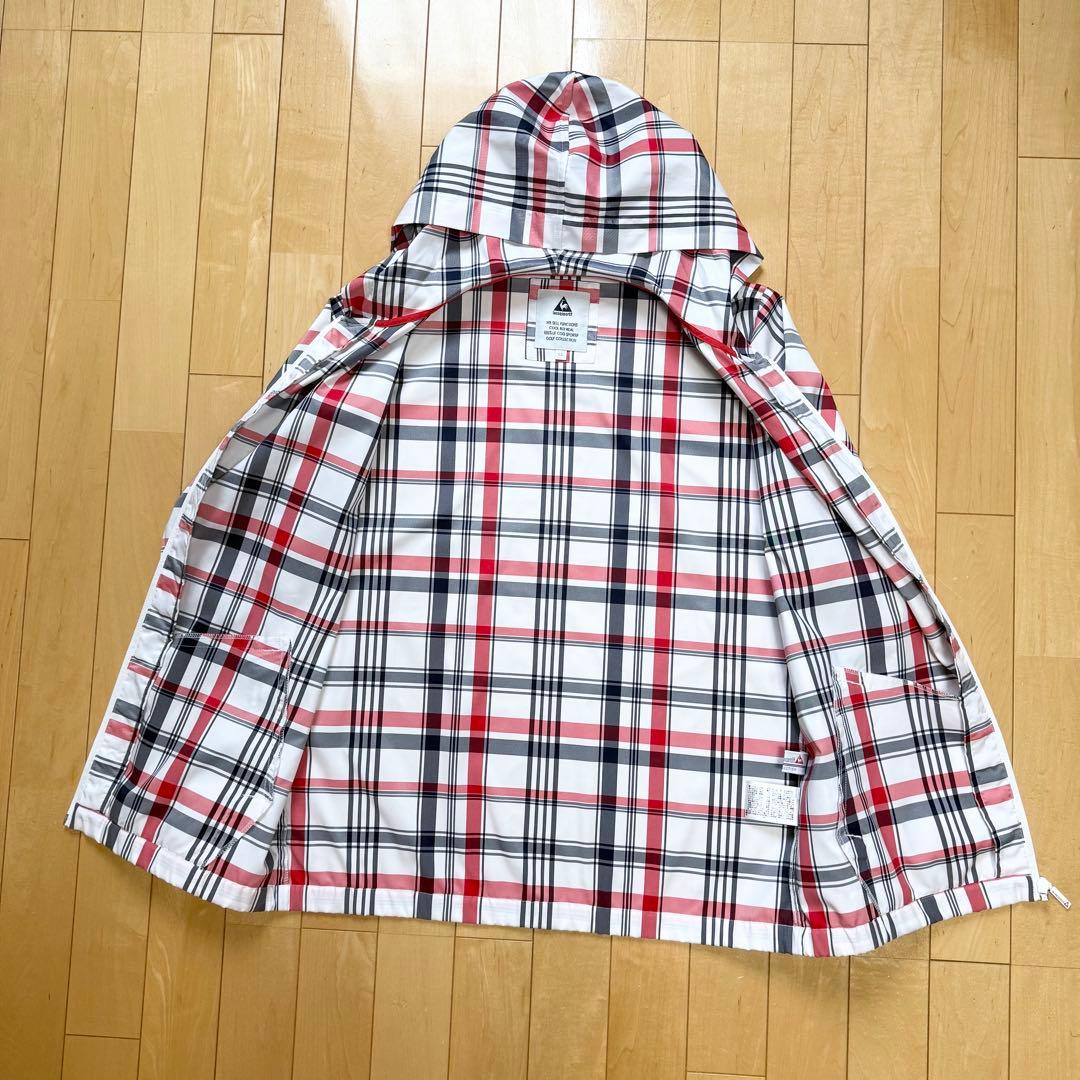 【極美品】 ルコックゴルフ マドラスチェック ウインドブレーカー LL