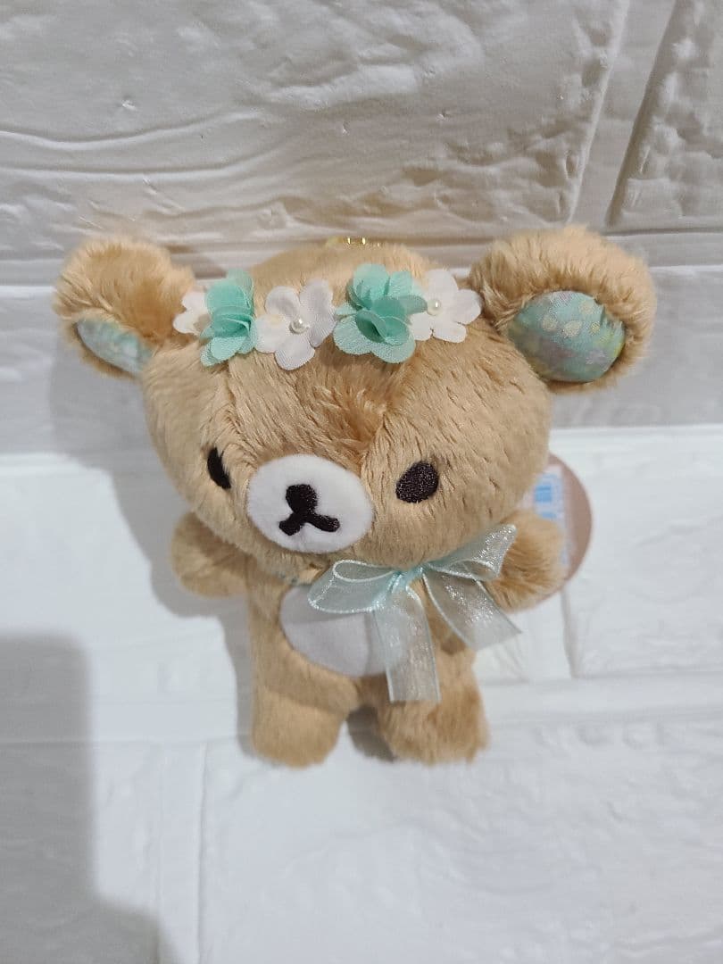 リラックマ 　コリラックマ 　花冠 　小花柄　 ぶらさげぬいぐるみ 　タグ付き