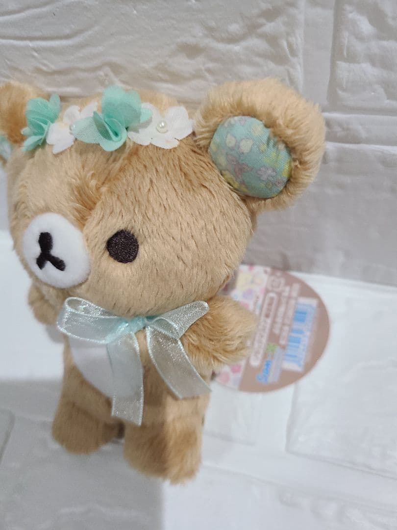 リラックマ 　コリラックマ 　花冠 　小花柄　 ぶらさげぬいぐるみ 　タグ付き