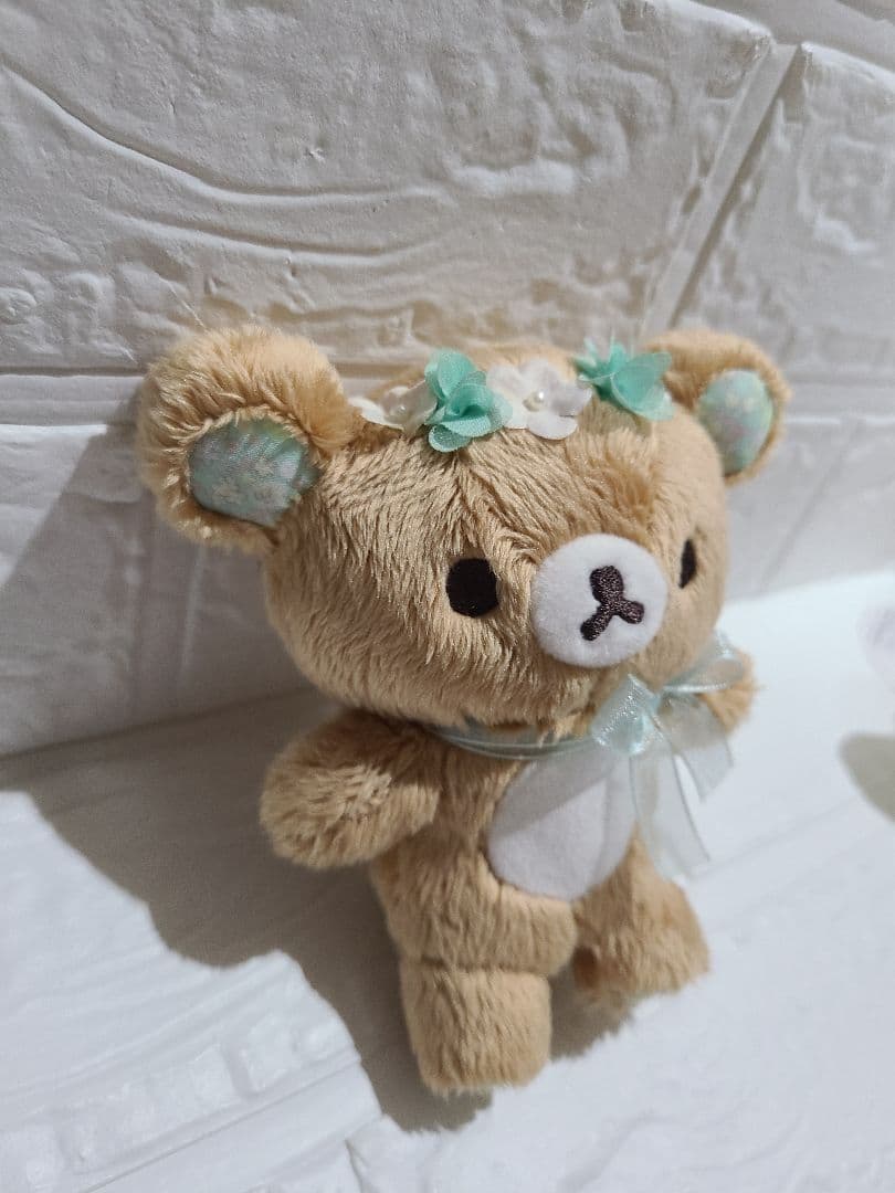 リラックマ 　コリラックマ 　花冠 　小花柄　 ぶらさげぬいぐるみ 　タグ付き