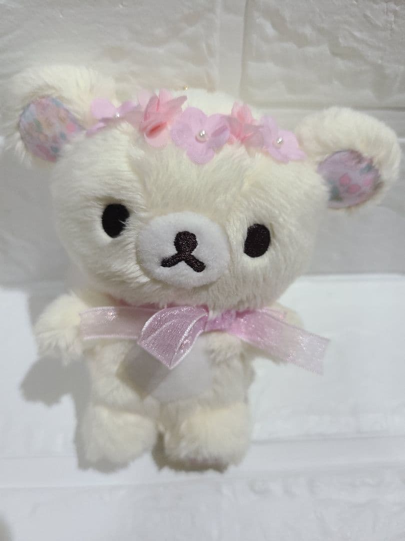 リラックマ 　コリラックマ 　花冠 　小花柄　 ぶらさげぬいぐるみ 　タグ付き